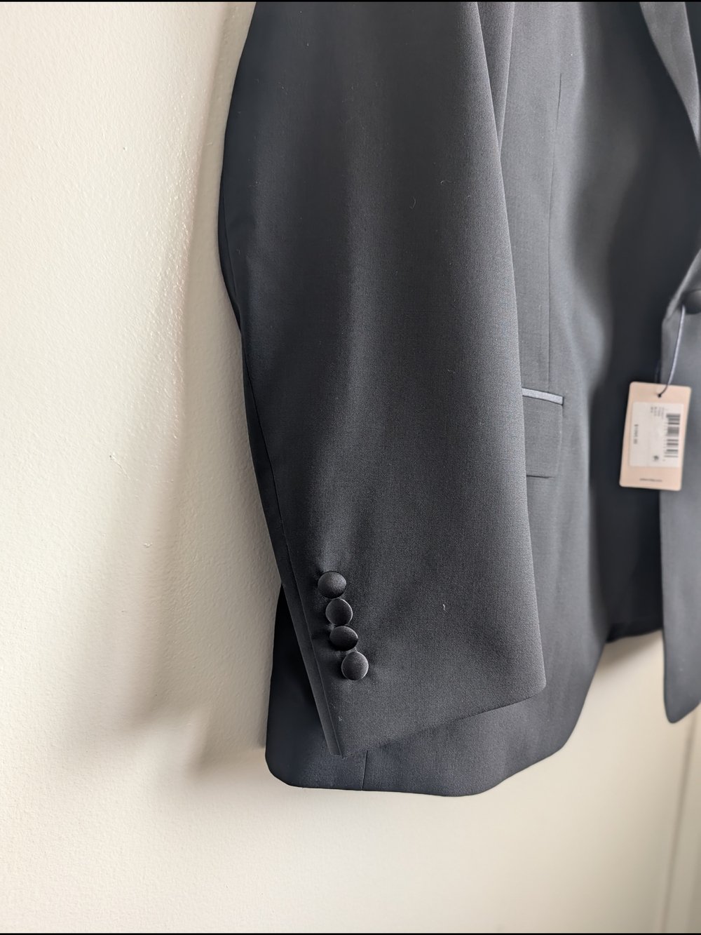 Peter Millar Black Satin Lapel Tuxedo Jacket - Picture 3 of 7